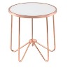 ORRD Frosted Glass & Rose Gold Finish End Table - 2 of 4