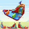 Costway 6-in-1 Pirate Ship Waterslide Kid Inflatable Castle w/ Water Blasters & 735W Blower - 4 of 4