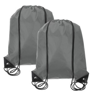 Unique Bargains Fitness Sports Travel Lightweight Drawstring Backpacks 2 Pcs - 1 of 4