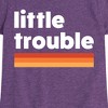Girls' - Instant Message - Trouble Little Fitted Short Sleeve Graphic T-Shirt - 2 of 4