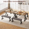 COZONY Kitchen Table Set with 2 Upholstered Benches, Z-Shaped Leg 3-Piece Dining Set for Small Space Kitchen and Dining Room - 4 of 4