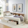 Twin Size Daybed with Two Drawers, Storage Headboard and Wireless Charging for Bedroom or Apartment - 3 of 4