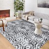 Boho Area Rugs Washable Rug Moroccan Rug Modern Geometric Traditional Rug, 8' x 10' Gray - 3 of 4
