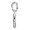 Black Bow Jewelry The Chloe Mini Diamond Accent Initial F Pendant in 14k White Gold - 2 of 4