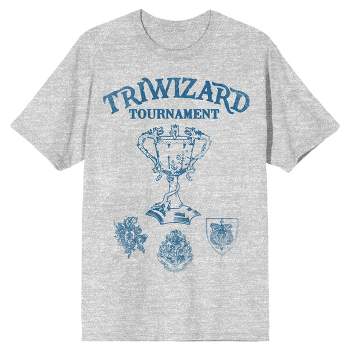 Harry Potter Triwizard Tournament Graphic Men's Athletic Heather Gray T-Shirt