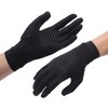 Unique Bargains Non-slip Horizontal Striped Full Finger Compression Gloves for Sport M Black 1 Pair - 3 of 4