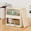 VYNXARIA 19.69" Side Wide Folding Storage Cabinet ,5 Tiers - 2 of 4