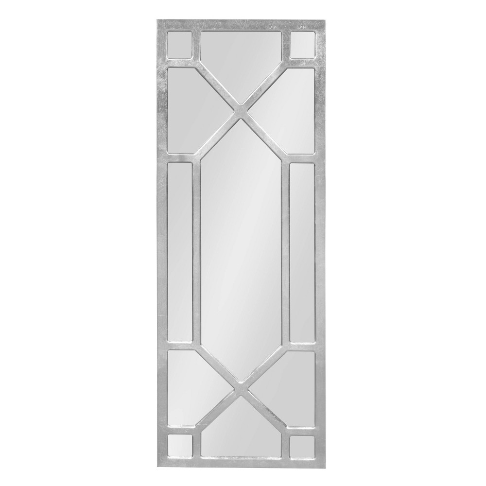 Photos - Wall Mirror 18" x 47" Vanderford Decorative  Silver - Kate and Laurel: Mode