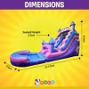 Pogo Bounce House Crossover Kids Inflatable Water Slide, Pink Unicorn with Blower, 15 ft - 3 of 4