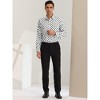 Lars Amadeus Men's Button Down Long Sleeves Casual Polka Dots Print Shirts - 3 of 4