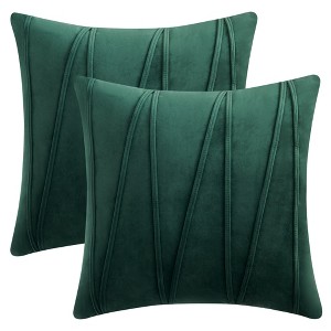 REGALWOVEN Sofa Living Room Decor Solid Velvet Square Throw Pillow Covers 2 Pcs - 1 of 4