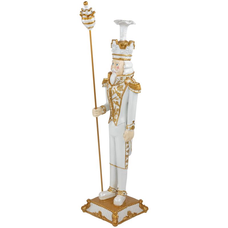 Northlight Christmas Nutcracker Soldier with Scepter - 25.75" - White and Gold, 3 of 6