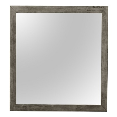 GlasFlength Decorative Wall Mirrors Contemporary Framed Mirror with Clean Elegant Design for Modern Living Spaces, Gray, 41"*1"*41"