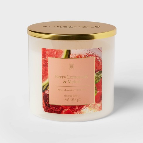 3-Wick Glass Jar Candle with Lid Berry Lemonade and Melon 19oz - Threshold™ - image 1 of 3