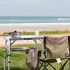 Syemin Folding Tables Outdoor Adjustable Camping Table, 2ft Portable Pinic Table, Foldable Lightweight Patio Side Table, White, 23.82"*15.83"*23.63" - 2 of 4