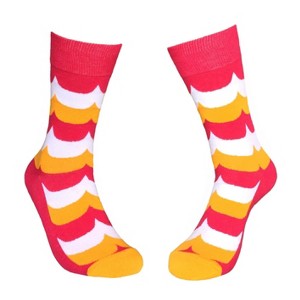 Colorful Wavy Stripe Pattern Socks (Women's Sizes Adult Medium) from the Sock Panda - 1 of 4