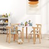 Qaba Kids Table and Chairs Set, 5 Piece Wooden Toddler Table and 4 Chairs Set for Kids Arts, Crafts, Drawing, Read, for Playroom, Nursery, Green - 2 of 4