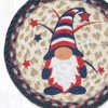 Earth Rugs Patriotic Gnome Round Printed Jute Trivet – Rustic Americana Kitchen Hot Pad 10"x10" - 2 of 3