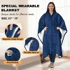 Catalonia Faux Shering Wearable Cape for Adult Women Men,Wrap Blanket Cape with Pocket, Warm, Soft, Cozy, Snuggly, Comfort Gift, No Sleeves - 3 of 4