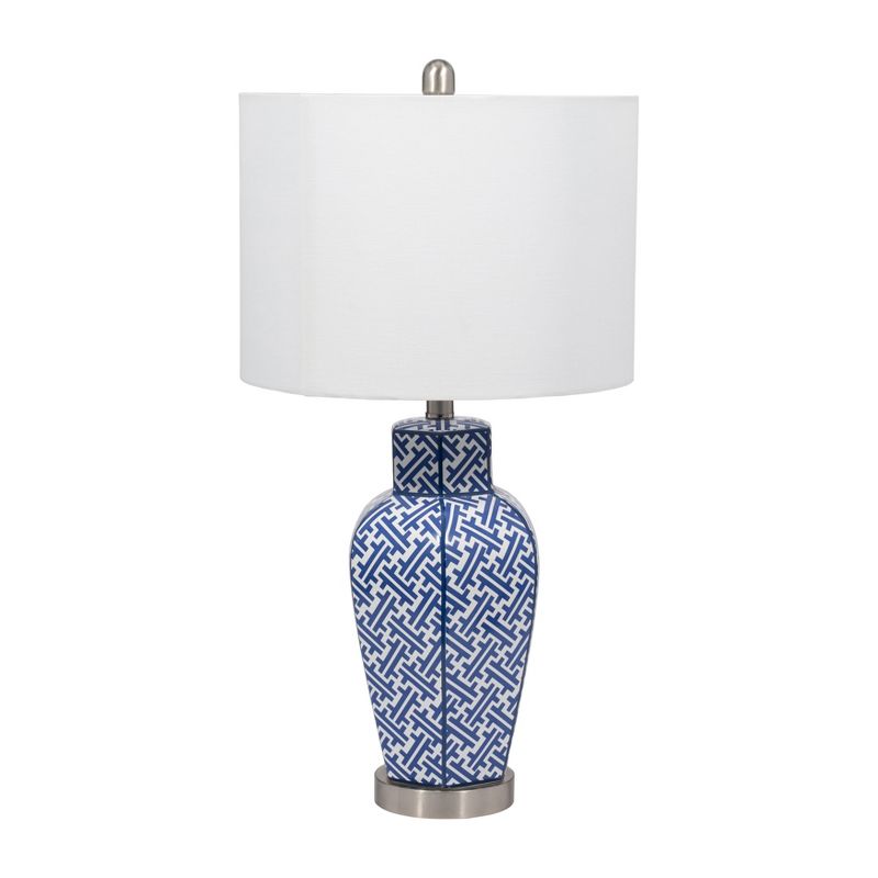 SAGEBROOK HOME 27&#34; Ceramic Jar Table Lamp Blue/White, 3 of 9