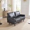 GDFStudio Phoenix Faux Leather Upholstered 49.21" Loveseat with Removable Pillow Cover - 2 of 4