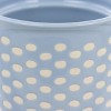 Mr. Coffee Coupleton Dot 4 Piece 15 Ounce Stoneware and Stainless Steel Travel Mug Set with Lid in Blue - 4 of 4