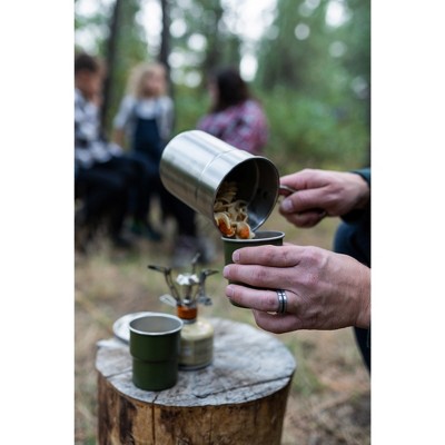 Compact Stainless Steel 5-Piece Mess Kit for Outdoor Cooking