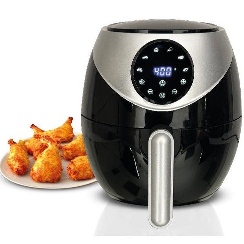 Lumme 4-Quart Dual Zone Feature Stainless Steel Air Fryer in the Air Fryers  department at