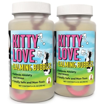 Atomic Bubbles: Kitty Love Calming Bubbles - 2 Pack, 4oz Bottles, Bubble Play