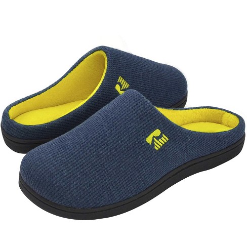 Men's Original Two-tone Memory Foam Slipper, Size 10.5 Us Men, Blue And  Maize : Target