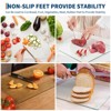 2 Pack Tempered Glass Cutting Board with Rubber Feet, Rectangle Non-Slip Chopping Plate, Clear Glass Board for Countertop, Long Lasting Clear Tray - 2 of 4