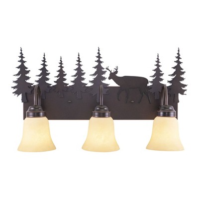 Vaxcel Bryce 3 - Light Vanity in  Burnished Bronze