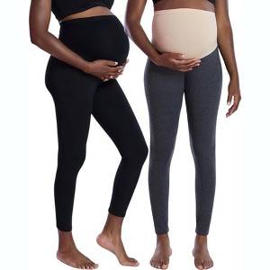 Women's Essential Stretch Secret Fit Over the Belly Maternity Leggings | Motherhood Maternity - 1 of 4