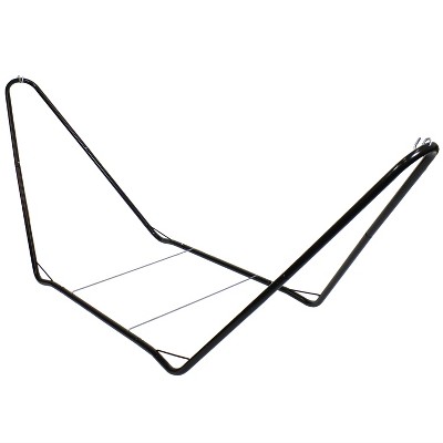 Sunnydaze Portable Heavy-Duty Steel Hammock Stand Only for Camping and Spreader Bar Styles - 330 lb Capacity/10' Stand - Black