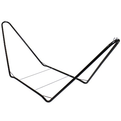 Sunnydaze Portable Heavy-Duty Steel Hammock Stand Only for Camping and Spreader Bar Styles - 300 lb Capacity/10' Stand - Black