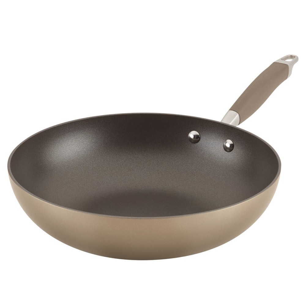 Anolon 12 Advanced Home Hard Anodized Nonstick Stir Frying Pan Bronze