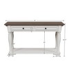 Hyleory Rustic Distressed Wood Console Table with Storage Drawers - 3 of 4