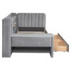 GDFStudio Robert Twin Size Multifunctional Storage Upholstered Daybed with Drawers and Shelves - 4 of 4