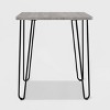 Yorkshire Home End Table with Hairpin Legs Woodgrain Look Gray - 3 of 3