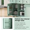 Sapphtopaz Kitchen Island on 5 Wheels with Storage Cabinet and 3 Drawers, Rolling Cart with Drop Leaf, Spice Rack for Kitchen, Dining Room - 4 of 4