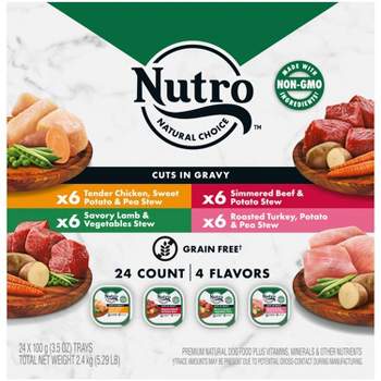 Nutro Natural Grain-Free Beef, Lamb, Chicken, Turkey Adult Wet Dog Food - 3.5oz/24ct