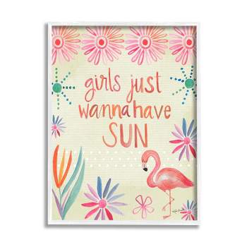 Stupell Industries Girls Wanna Have Sun Framed Giclee