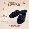 CUSHIONAIRE Laguna Slip-On Sandals for Women with Braided Straps and Cushioned Footbed, Flat Casual Slides - 4 of 4