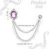 Unique Bargains Men's Rhinestone Flower Design Brooch Pins - 2 of 4
