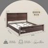 SinCiDo Farmhouse Queen Size Bed Frame with 47" Headboard, Sliding Barn Door Footboard, Wood Slat Platform Bed, No Box Spring Needed - 3 of 4