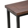 Vynxaria C-Shaped Coffee Tables - Dark Cognac Brown Elegance - 4 of 4