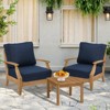 Aoodor Outdoor Patio Chair Cushions Set, Sunbrella Fabric Weather-Resistant Outdoor Cushion with Individual Pocket Springs, Set of 2 - 2 of 4