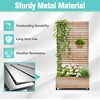 TOAOTBNBO Metal Raised Garden Bed with Trellis and Wheels, Metal Planter Box with Trellis, Garden Box for Climbing Plants, Flower - 4 of 4