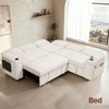 Vipbear Sleeper Sofa Bed,Convertible Sectional Sofa Couches for Living Room,Pull Out Couch Bed with Reversible Storage Chaise| Large Arm Storage - 3 of 4