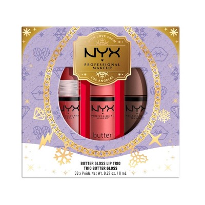 NYX Professional Makeup Butter Lip Gloss Trio Holiday Gift Set - 3pc